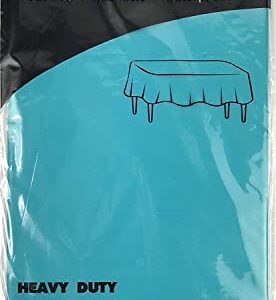 Royal 7 Pack of:3 Plastic Table Cloth 54 x 108, Plastic Party Table Cover, Reusable Plastic Table Cloth, Disposable Rectangular Table Cover (Turquoise, 3)…