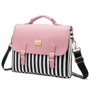 lovevook computer bags for women, laptop bag 14 inch, laptop case with trolley sleeve, pink messenger bag, super cute laptop sleeve