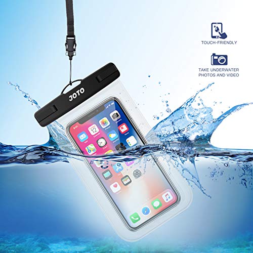 JOTO 4 Pack Universal Waterproof Case Phone Pouch Holder, IPX8 Underwater Cell Phone Dry Bag for iPhone 14 13 12 11 Plus Pro Max XS XR X 8 7, Galaxy S21 S20 S10 S9 Note Pixel Up to 7.0"-4Clear