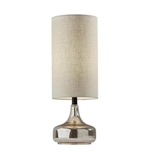 adesso 1551-01 cassandra table lamp, 23.75 in, 60w, cracked mercury glass/black, 1 table lamp