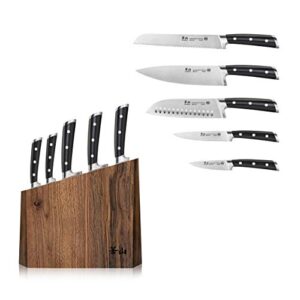 Cangshan TS Series 1024876 Swedish 14C28N Steel Forged 6-Piece Knife Block Set, Walnut