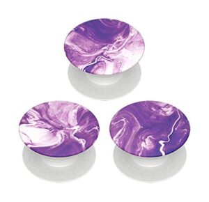 popsockets popminis: mini grips for phones & tablets (3 pack) - purple nucolor bombs
