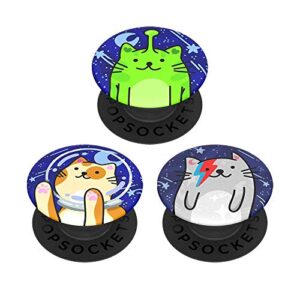 popsockets popminis: mini grips for phones & tablets (3 pack) - cosmo cats