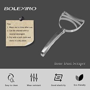 BOLEXINO Professional Square Stainless Steel Bone Dust Scraper- Catering Kitchenware Square Bone Dust Remover (2 pack)