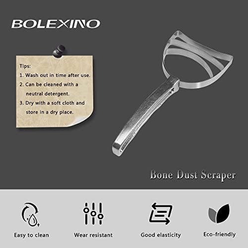 BOLEXINO Professional Square Stainless Steel Bone Dust Scraper- Catering Kitchenware Square Bone Dust Remover (2 pack)