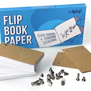 Blank Flip Book Paper with Holes - 240 Sheets (480 Pages) Flipbook Animation Paper : Works with Flip Book Kit Light Pads : for Drawing, Sketching Supplies/Comic Book Kit - Drawing Paper Animation Kit