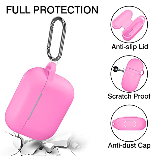 Night-Glow AirPods Pro Case Cover, Hamile Silicone Cases with Keychain Accessories for Apple Airpod Pro 1st/2nd Case 2019 2022, Women Men