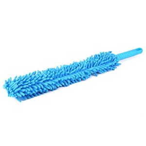 car wheel brush, 16.8 inch easy reach long wheel and rim tire brush soft microfiber cleaning brush, car wash tool