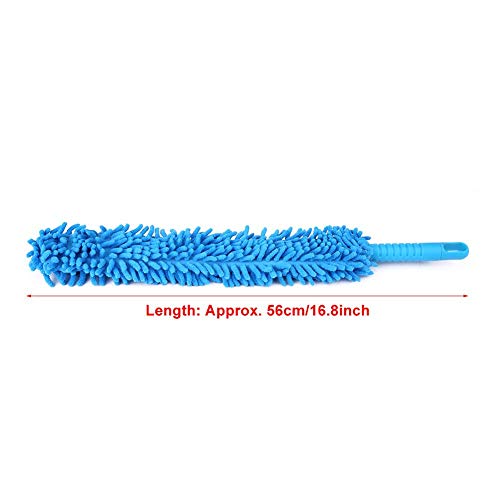 Car Wheel Brush, 16.8 Inch Easy Reach Long Wheel and Rim Tire Brush Soft Microfiber Cleaning Brush, Car Wash Tool