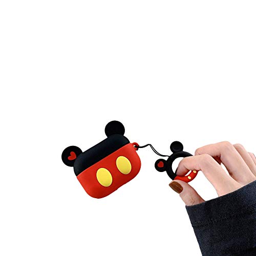 Cocomii 3D AirPods Pro Case - 3D Cartoon - Slim - Lightweight - Matte - Keychain Ring 3D Cartoon Characters Cartoon - Luxury Aesthetic Headphone Case Cover Compatible with Apple AirPods Pro (Mickey)