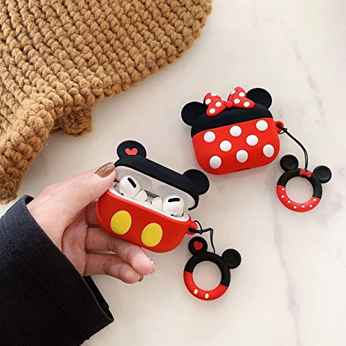 Cocomii 3D AirPods Pro Case - 3D Cartoon - Slim - Lightweight - Matte - Keychain Ring 3D Cartoon Characters Cartoon - Luxury Aesthetic Headphone Case Cover Compatible with Apple AirPods Pro (Mickey)