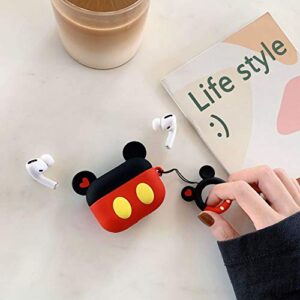 Cocomii 3D AirPods Pro Case - 3D Cartoon - Slim - Lightweight - Matte - Keychain Ring 3D Cartoon Characters Cartoon - Luxury Aesthetic Headphone Case Cover Compatible with Apple AirPods Pro (Mickey)