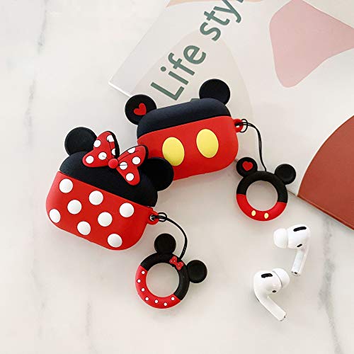 Cocomii 3D AirPods Pro Case - 3D Cartoon - Slim - Lightweight - Matte - Keychain Ring 3D Cartoon Characters Cartoon - Luxury Aesthetic Headphone Case Cover Compatible with Apple AirPods Pro (Mickey)