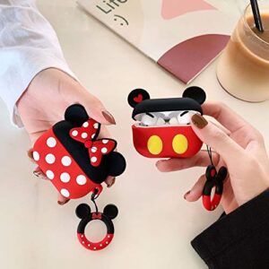 Cocomii 3D AirPods Pro Case - 3D Cartoon - Slim - Lightweight - Matte - Keychain Ring 3D Cartoon Characters Cartoon - Luxury Aesthetic Headphone Case Cover Compatible with Apple AirPods Pro (Mickey)