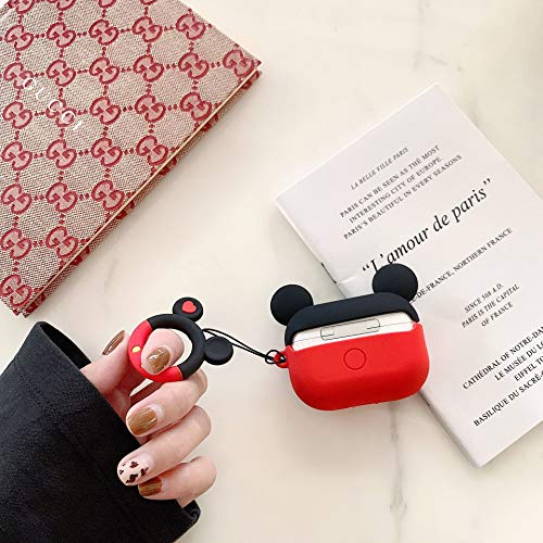 Cocomii 3D AirPods Pro Case - 3D Cartoon - Slim - Lightweight - Matte - Keychain Ring 3D Cartoon Characters Cartoon - Luxury Aesthetic Headphone Case Cover Compatible with Apple AirPods Pro (Mickey)