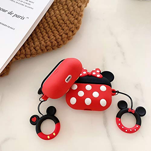 Cocomii 3D AirPods Pro Case - 3D Cartoon - Slim - Lightweight - Matte - Keychain Ring 3D Cartoon Characters Cartoon - Luxury Aesthetic Headphone Case Cover Compatible with Apple AirPods Pro (Mickey)