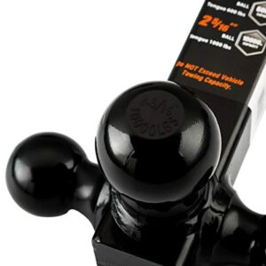 TOPSKY Trailer Hitch Tri Ball Mount, 1-7/8,2,2-5/16-inch Hitch Ball, Fits 2-inch Receiver, TS2004…