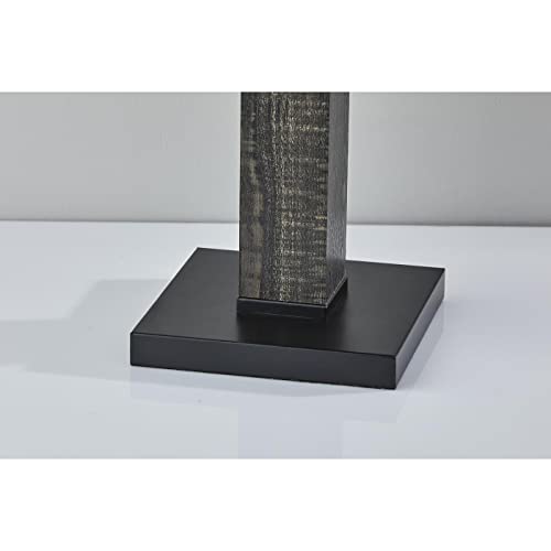 Adesso 3497-01 Kona Table Lamp, 27.75 in, 100W Type A Bulb (Not Included), MDF w/Black Washed Wood PVC Veneer & Black Metal Accents, 1 Table Lighting