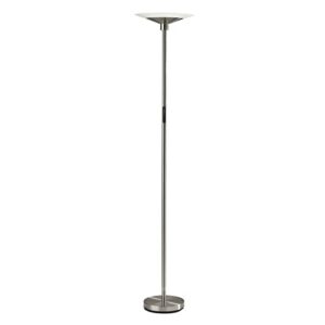 adesso 5121-22 solar led torchiere, lamp, brushed steel
