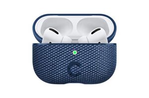 apple airpods 2nd generation tekview pro case and wireless charging compatible by cygnett - navy/blue