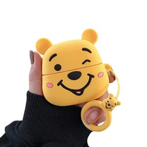 cocomii 3d airpods pro case - 3d cartoon - slim - lightweight - matte - keychain ring 3d cartoon characters cartoon - luxury headphone case cover compatible with apple airpods pro (winnie the pooh)