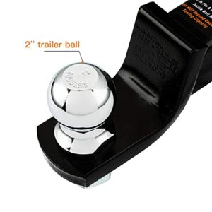 TOPSKY Trailer Hitch Ball Mount with 2-inch Ball & Hitch Pin, Fits 2-inch Receiver