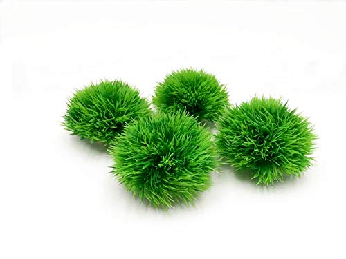 4Pcs Aquarium Decorations Fish Tank Artificial Green Water Plants Made of Soft Plastic