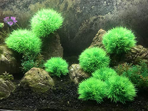 4Pcs Aquarium Decorations Fish Tank Artificial Green Water Plants Made of Soft Plastic