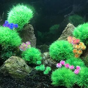 4Pcs Aquarium Decorations Fish Tank Artificial Green Water Plants Made of Soft Plastic