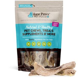 raw paws freeze dried duck necks for dogs, 5-oz - all natural duck dog treats made in usa only - human-grade, single ingredient duck neck dog treat - raw freeze dried dog treats