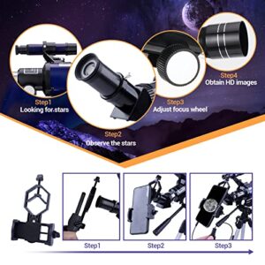 Telescope for Kids & Adults Astronomy - 70mm Aperture 300mm Refractor Telescope for Astronomy Beginners