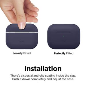 elago Original Case Compatible with Apple AirPods Pro Case - Protective Silicone Cover, Anti-Slip Coating, Precise Cutout, Supports Wireless Charging (Jean Indigo)