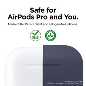 elago Original Case Compatible with Apple AirPods Pro Case - Protective Silicone Cover, Anti-Slip Coating, Precise Cutout, Supports Wireless Charging (Jean Indigo)