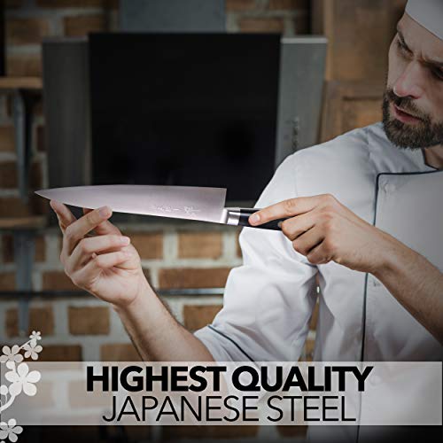 JCK ORIGINAL Kagayaki Japanese Chef’s Knife, KGR2-3 Professional Gyuto Knife, R-2 Special Steel Pro Kitchen Knife with Ergonomic Pakka Wood Handle, 8.2 inch