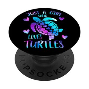 just a girl who loves turtles watercolor galaxy turtle popsockets popgrip: swappable grip for phones & tablets