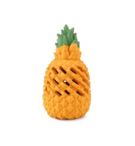 cullaby pineapple dog chew toys for aggressive chewer - indestructible interactive treat toys for large medium small dogs - fun to chew (small)