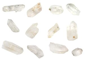 12pk raw quartz, mineral specimen - approx. 1"- geologist selected & hand processed - great for science classrooms - eisco labs