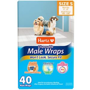 disposable male dog wraps with flashdry gel technology, s 40 count
