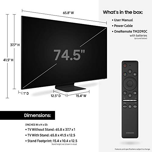 SAMSUNG 75-inch Class QLED Q800T Series - Real 8K Resolution Direct Full Array 24X Quantum HDR 16X Smart TV with Alexa Built-in (QN75Q800TAFXZA, 2020 Model)