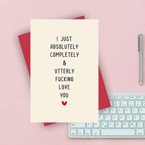 Funny Anniversary Card, Birthday Card for Huband Wife Boyfriend Girlfriend, Love Card for Him Her