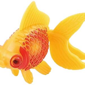 XMHF Aquarium Fish Bowl Tank Artificial Floating Plastic Yellow Red Decor Goldfish Ornament Fish Tank Decoration 10PCS