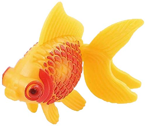 XMHF Aquarium Fish Bowl Tank Artificial Floating Plastic Yellow Red Decor Goldfish Ornament Fish Tank Decoration 10PCS