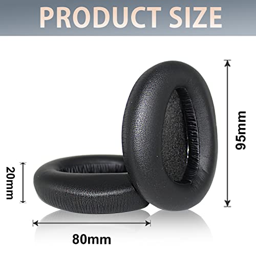 MDR-10R Replacement Ear Pads Earpads Ear Cushions Cover for Sony MDR-10RBT MDR-10RNC MDR-10R Headphones (Black)