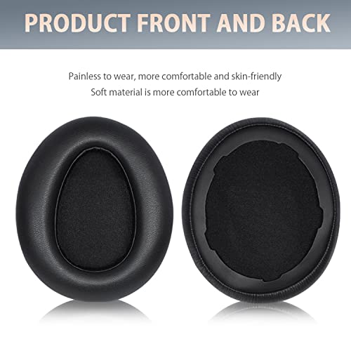 MDR-10R Replacement Ear Pads Earpads Ear Cushions Cover for Sony MDR-10RBT MDR-10RNC MDR-10R Headphones (Black)