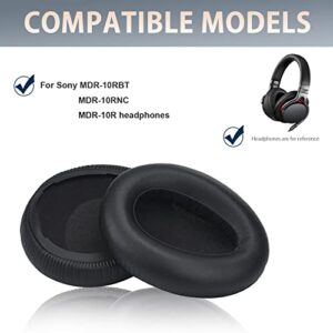 MDR-10R Replacement Ear Pads Earpads Ear Cushions Cover for Sony MDR-10RBT MDR-10RNC MDR-10R Headphones (Black)