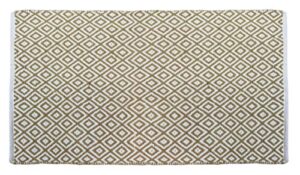 the home talk cotton area rug | carpets suitable for living room, bedroom, dining room, home décor | handcrafted traditional rugs | non-skid | diamond contemporary | 24’’ x 48’’ | beige