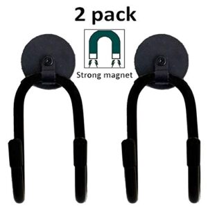 2/PK Magnetic Hanger Magnetic Hook Magnetic Storage Rack for Cowboy Hat, Hard hat, Cords,Tools,Bags,Towels, Shoes, Toys, Umbrella, Cap,etc - Strong Magnet - No Scratches to The Surface