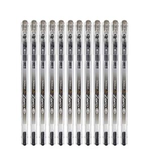 lovenimen gel ink rollerball pens, dong-a 0.38 mm, fine point fine-tech excellent smooth writing, metal needle tip ink pen - black 12 pack