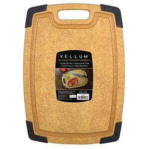 Vellum Wood Paper Composite Cutting Board with Juice Groove, 14-3/4" x 10-5/8" | Dishwasher Safe | Non-Skid