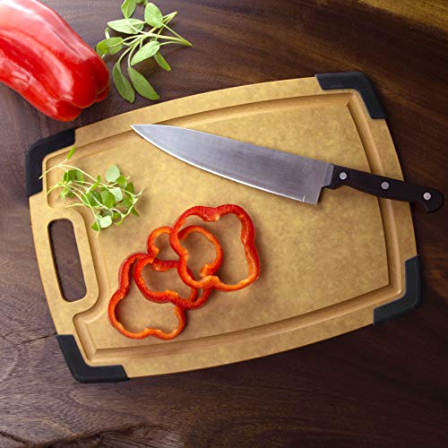 Vellum Wood Paper Composite Cutting Board with Juice Groove, 14-3/4" x 10-5/8" | Dishwasher Safe | Non-Skid